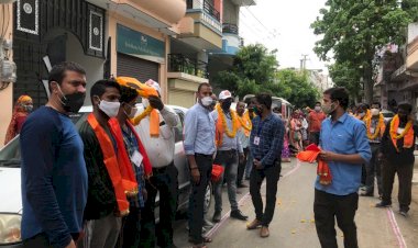 सफाई कर्मचारियों का किया स्वागत