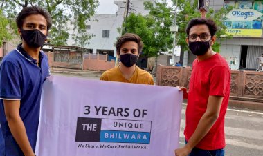 द यूनिक भीलवाड़ा के 3 वर्ष पूर्ण, विश्व पर्यावरण दिवस पर लगवाए 500 पौधे