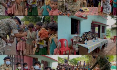 कुन्ना पहुंच कर एसपी के एल ध्रुव ने ग्रामीणों से की बातचीत... पुलिस और सीआरपीएफ आपकी सुरक्षा के लिए है डरे नहीं,सड़क  निर्माण से बदलेगी स्थिति:-के एल ध्रुव(एसपी सुकमा)