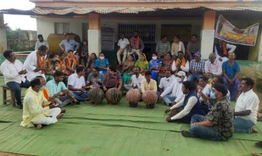 भारतीय जनता पार्टी विधानसभा स्तरीय नंगाडा बजाओ सरकार जगाओ कार्यक्रम नगरी सोसायटी के सामने किया गया...