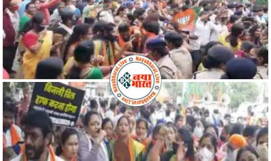 CG बिजली पर बवाल VIDEO: हाथों में लालटेन लेकर बिजली दफ्तर पहुंचे सैकड़ों कार्यकर्ता.... जमकर किया हंगामा.... बैरिकेट तोड़ा... धक्का-मुक्की की.... बिजली दरें बढ़ने पर भाजपा का जबरदस्त प्रदर्शन.... देखें VIDEO....