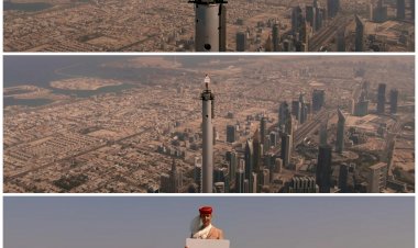 सांसे थमा देने वाला VIDEO VIRAL: बुर्ज खलीफा के टॉप पर खड़ी हुई महिला.... विज्ञापन के लिए बुर्ज खलीफा के टॉप पर स्टंट करते नज़र आई महिला.... देखें कैसे फिल्माया गया VIDEO.....