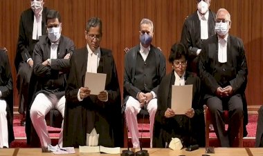 सुप्रीम कोर्ट में पहली बार:एक साथ 9 जजों ने ली शपथ, इनमें 3 महिलाएं भी, बना इतिहास….2027 तक नागरत्ना बन सकतीं हैं पहली महिला चीफ जस्टिस……