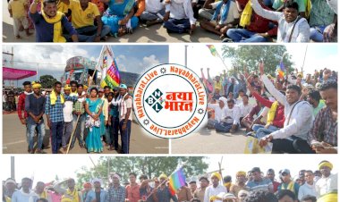 धमतरी में भी बुधवार को जिला स्तरीय एक दिवसीय आर्थिक नाकाबंदी उडीसा, आध्रप्रदेश से छत्तीसगढ़ पहुंच बोराई मार्ग सड़क दस घंटा रहा जाम...घटुला के बस स्टैंड में प्रदेश स्तरीय नौ सुत्रीय एवं जिला स्तरीय 11 सुत्रीय माँगों को लेकर जिला सर्व आदिवासी समाज ने की आर्थिक नाकाबंदी....