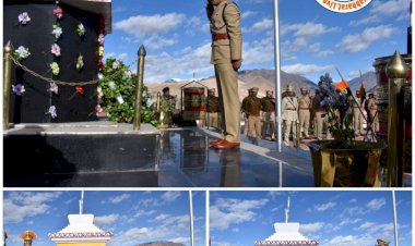 IPS जितेंद्र ने गाड़ा छत्तीसगढ़ का झंडा : जितेंद्र शुक्ला लद्दाख के हॉट स्प्रिंग रीथ सेरेमनी में ग्रुप लीडर के रूप में हुए शामिल …..ऑल इंडिया पुलिस पार्टी ने दी शहीद पुलिस जवानों को सलामी...देखे विडियो.......