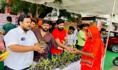 युवा कांग्रेस ने पायलट के जन्मदिवस पर किए पौधे वितरण