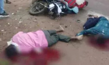 2 मौत CG दर्दनाक सड़क हादसा : बाइकों की आमने-सामने से हुई ज़बरदस्त टक्कर ,बाइक के उड़े परखच्चे….. 2 लोगों की दर्दनाक मौत, 1 गंभीर रूप से घायल   हालत नाज़ुक…….