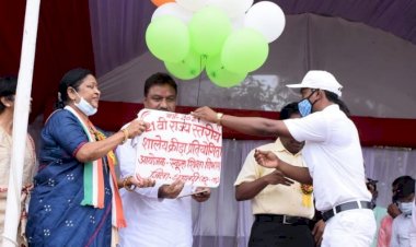 DHAMTARI : 21वीं राज्य स्तरीय शालेय क्रीड़ा प्रतियोगिता का आज से आगाज ..वसुधैव कुटुम्बकम् की भावना से करें खिलाड़ी अपने जीवन का उत्कृष्ट प्रदर्शन : डॉ. लक्ष्मी ध्रुव
