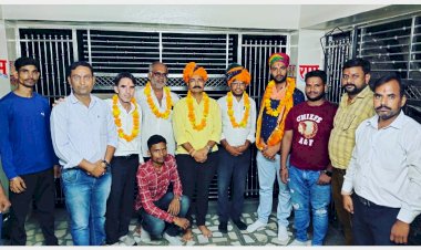 भाजयुमो जिलाध्यक्ष शर्मा व नव नियुक्त जिला कार्यसमिति सदस्य पँवार का किया स्वागत
