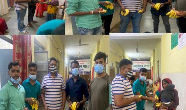 भाजयुमो मंडल लखनपुर के द्वारा मनाया गया प्रधानमंत्री मोदी का जन्मदिन।
