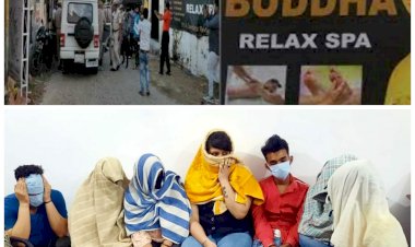 सेक्स रैकेट का भंडाफोड़: स्पा सेंटर में सेक्स रैकेट चलाती मिली लड़कियां.... 6 युवतियों सहित 8 अरेस्ट.... शहर के बीचों बीच चलता था यह काम.....