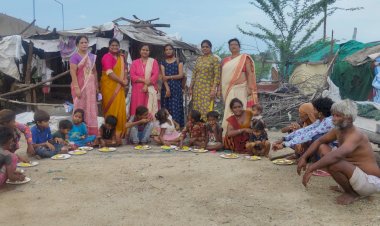 जरूरतमंद बच्चों को करवाया भोजन
