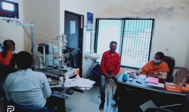 *सुरजुपर पुलिस ने कराया वाहन चालकों का नेत्र परीक्षण... चालकों में दूर पास देखने की समस्या आई सामने...*