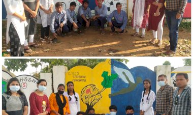 वाल पेंटिंग प्रतियोगिता से मानसिक स्वास्थ्य के प्रति किया गया जागरूक