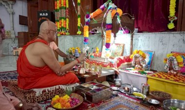 हरि शेवा धाम में हुई शारदीय नवरात्रि की घट स्थापना