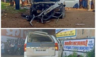 CG- 3 मौतें BIG NEWS: डोंगरगढ़ से दर्शन कर लौट रहीं कार हुई हादसे का शिकार.... ब्रिज के नीचे गिरी.... सफारी के परखच्चे उड़े.... भीषण हादसे में तीन की दर्दनाक मौत.... 5 की हालत गंभीर.... देखें VIDEO.....