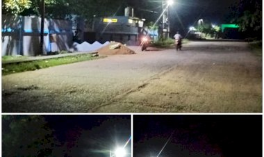नयाभारत के खबर का हुआ असर कन्या छात्रावास और सामुदायिक केंद्र के सामने स्ट्रीट लाइट लगाने से हुआ फिर से रौशन