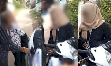 बीच सड़क उतरवाया बुर्का VIDEO: स्कूटी सवार लड़की का सरेआम बुर्का उतरवाया.... हिजाब भी खींचा.... Viral हुआ Video.... देखें VIDEO......