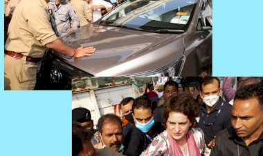 प्रियंका गांधी हिरासत में: प्रियंका गांधी वाड्रा को पुलिस ने हिरासत में लिया.... पुलिस कस्टडी में सफाईकर्मी की मौत के बाद सियासी बवाल.....