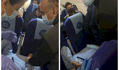 ....जब फ्लाइट में यात्री को इंजेक्शन लगाने लगे केंद्रीय मंत्री.... उड़ान के दौरान यात्री हुआ बेहोश.... यात्री हुआ बीमार तो इंजेक्शन लगाने लगे केंद्रीय मंत्री.... किया उपचार.... हर कोई कर रहा तारीफ.... यात्री को मिली राहत....