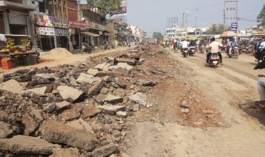 CG:बेमेतरा मुख्यालय में सड़क निर्माण कार्य बना जी का जंजाल,ठेकेदार की मनमानी