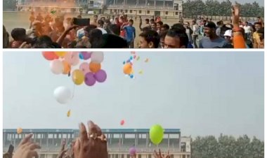 गैस का गुब्बारा फटा, 4 झुलसे VIDEO: केंद्रीय मंत्री ने उड़ाया गैस का गुब्बारा.... फटने से झुलसे 4 बच्चे.... देखें हादसे का VIDEO.....