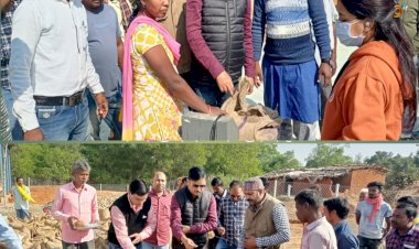 लखनपुर जनपद उपाध्यक्ष ने धान खरीदी केंद्र कुन्नी और लहपटरा  पहुच कर की पूजा अर्चना।