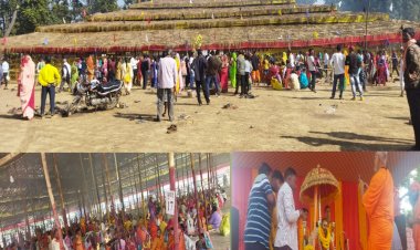 पुरातत्व पर्यटन स्थल महेशपुर में 10 दिवसीय 21 कुंडीय गणेश महायज्ञ 1 दिसंबर को पूर्णाहुति के साथ हुआ समापन।