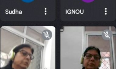 महिला आश्रम B.Ed कॉलेज  में इग्नू की ऑनलाइन मीटिंग  हुई आयोजित
