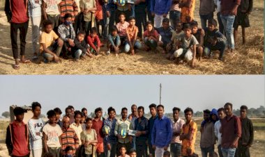 युवा कांग्रेस ब्लॉक उपाध्यक्ष युवाओं को  वॉलीबॉल देकर किया प्रोत्साहित