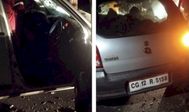 CG- पति-पत्नी की मौत: दर्दनाक सड़क हादसा..... तेज रफ्तार कार पेड़ से टकराई... विवाह समारोह से घर लौटने के दौरान हुआ हादसा….. हादसे में शिक्षक पति और पत्नी की मौके पर ही मौत…. घायल चालक की हालत गंभीर.......