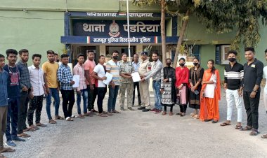 महामाया रोड निर्माण हेतु सम्बन्धित ठेकेदार के नाम पर पण्डरिया NSUI एफ आई आर दर्ज कराने पहुँची पण्डरिया थाना।