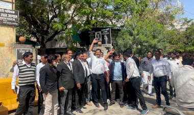 भाजपा की शानदार जीत, न्यायालय परिसर में आतिशबाजी कर खुशी का किया इजहार