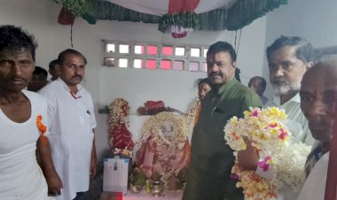 संसदीय सचिव रेखचंद जेन  नै मावली माता की पूजा - अर्चना कर क्षेत्र की खुशहाली की कामना