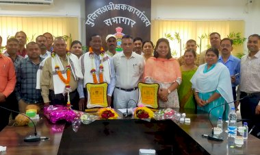 सउनि जगदीश सिंह ध्रुवे और प्रधान आरक्षक गज्जु लाल पाटकर पुलिस विभाग से हुवे सेवानिवृत्त विभाग ने दी भावभिनी विदाई पढ़े पूरी खबर