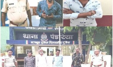 IPL क्रिकेट सटोरिया एवं अंको पर रुपए पैसे का दाव लगाकर सट्टा पट्टी खिलाने वाले 02 सटोरियों को पंडरिया पुलिस ने धर दबोचा।
04 जुआरी गिरफ्तार नगदी रकम 1630/-रूपये व 52 पत्ती तास पुलिस ने किया जप्त।
02 सप्ताह के भीतर जुआडियो/सटोरियो/ अवैध शराब बिक्री करने वाले कुल 18 प्रकरण में की गई कार्यवाही।