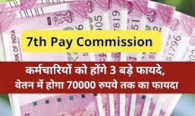 7th Pay Commission : कर्मचारियों को होंगे 3 बड़े फायदे, वेतन में होगा 70000 रुपये तक का फायदा…जाने कैसे?
