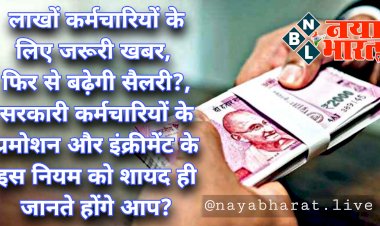 7th Pay Commission: लाखों कर्मचारियों के लिए जरूरी खबर.... फिर से बढ़ेगी सैलरी?.... सरकारी कर्मचारियों के प्रमोशन और इंक्रीमेंट के इस नियम को शायद ही जानते होंगे आप?.....