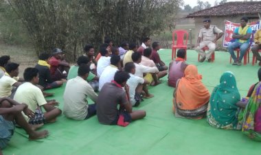 पुलिस चौकी कोरबी क्षेत्र में लगा चलित थाना