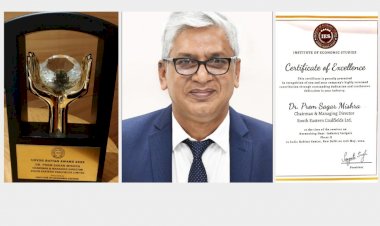 SECL CMD डाॅ. प्रेम सागर मिश्रा को उद्योग रत्न अवार्ड