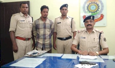 पिस्टल एवं कारतूस सहित 01 आरोपी गिरफ्तार..................... 01 नग पिस्टल व 04 नग कारतूस बरामद...........................