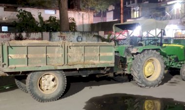 अवैध रेत परिवहन करते ट्रैक्टर पर कोतवाली पुलिस की कार्यवाही