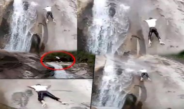 खतरनाक स्टंट VIDEO: स्टंट के चक्कर में कई फीट ऊंचाई से नीचे गिरा शख्स.... वीडियो देखकर खड़े हो जाएंगे रोंगटे.... स्टंट दिखाना शख्स को पड़ा महंगा.... देखें VIDEO.....