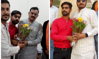 भाजपा प्रदेश अध्यक्ष वीडी शर्मा व युवा मोर्चा प्रदेश अध्यक्ष वैभव पवार से की सौजन्य भेंट :- निखिल सैनी