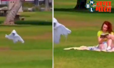 Spirit in the park : OMG! पार्क में अचानक से पहुंची उड़ती हुई आत्मा देख लोग डर के भागते दिखे इधर-उधर...