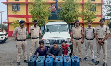 डीजल चोरी करने वाले 03 आरोपी गिरफ्तार,आरोपियों के कब्जे से डीजल जप्त,इस खदान से बोलेरो वाहन से देते थे घटना को अंजाम,हरदीबाजार पुलिस की कार्यवाही.......