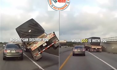 highway accident: हाईवे पर बड़ा हादसा टला, कार पर पलटते-पलटते बचा ट्रक, देखें रोंगटे खड़े करने वाला विडियो...