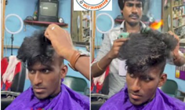 Fire Haircut: कभी नहीं देखा होगा बाल काटने का ऐसा स्टाइल बार्बर ने कैंची की बजाए 'लगा दी आग' देखे विडियो...