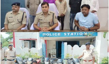 विभिन्न कंपनीयों के 15 नग चोरी की मोटर सायकल सहित 04 आरोपी गिरफतार