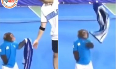 Viral Video: बंदर की होशियारी देख आप भी रह जाएंगे दंग, टेनिस खिलाड़ी को पकड़ाया तौलिया…फिर जो हुआ…देखकर हो जाएँगे हैरान…देखे विडियो….